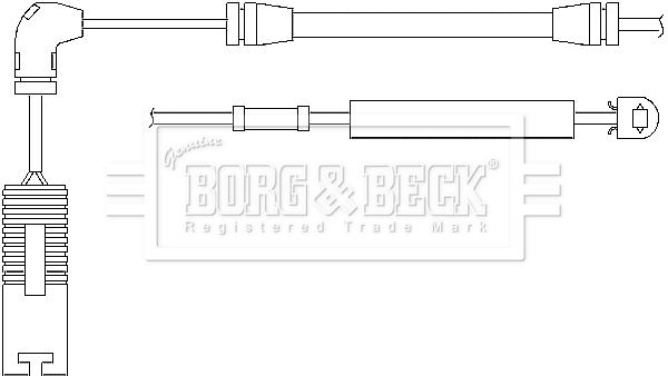 BORG & BECK įspėjimo kontaktas, stabdžių trinkelių susidėvėjim BWL3019